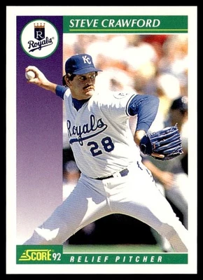 1992 Score Steve Crawford Kansas City Royals #349 - Image 1 of 2