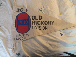 WWII USA 30 TH INFANTRY DIVISION OLD HICKORY DIVIDION FLAG / PENNET (B) - Picture 1 of 2