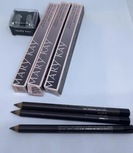 MARY KAY BROW DEFINER PENCIL~BRUNETTE~DISCONTINUED SET OF 3+ FREE MK SHARPENER - Picture 1 of 7