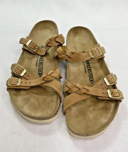 Franca Birkenstock Braided Leather Sandals Size 9 - Picture 1 of 8