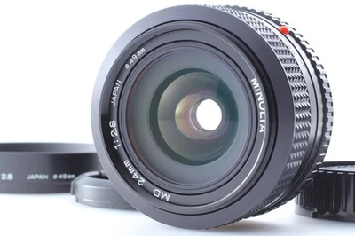 con Capucha [Top COMO NUEVA] Minolta Nuevo MD 24mm f2.8 Lente Gran Angular... - Imagen 1 de 4