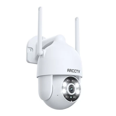 ARCCTV Security Camera 360° PTZ WiFi6 Wireless 3MP 2.4G/5GHZ Audio Home Outdoor - Image 1 of 4