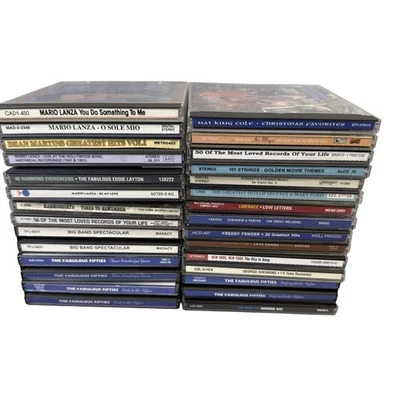 Lot of 27 CDs Big Band Easy Listening Oldies 40s 50s 60s Dean Martin Mario Lanza Foto 1 de 4
