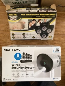 Night Owl Bluetooth DVR 4k uhd 4 Wired Light Cams cl-bt8d-8-18lsa CAMERA’S ONLY - Picture 1 of 15