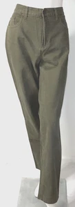 Bill Blass Easy Fit Green High-Rise Straight-Leg Jeanswear Pants Size 10 - Picture 1 of 9