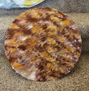 Breed & Co Tag $58 KIM SEYBERT Orange Marbled Acrylic Placemat 15"L x 15"W - Picture 1 of 6