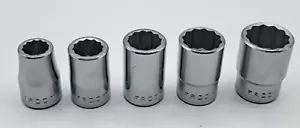 Set of 5 Vintage Facom 3/8 Drive 3/8, 7/16, 1/2, 9/16, 5/8 Sockets, 12 Pt France - Picture 1 of 7