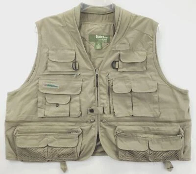 Gander Mountain Vest Mens 2XL Beige Hunting Shooting Utility Cotton Pockets - Image 1 of 4