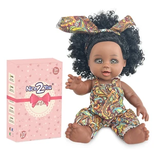 10 Inch Black Baby Doll American African Girl Doll with Dress - Picture 1 of 7