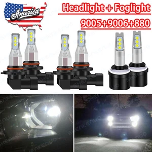 For GMC Yukon XL 1500 2500 2000-2006 LED Headlights Hi&Low + Fog Light Bulbs Kit - Imagen 1 de 12