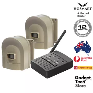 Hosmart 1/2 Mile Long Range Rechargable Wireless Driveway Alarm System (1R+2S) - Picture 1 of 8