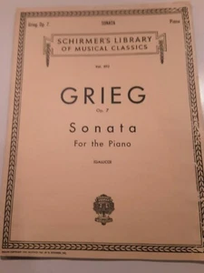 EDVARD GRIEG zwei Bücher "Aus Holbergs Zeit" & "Griegsonate op. 7" gut  - Bild 1 von 12