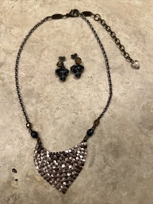 Набор бронзовых колье и сережек с сеткой Sabika - Изображение 1 из 4