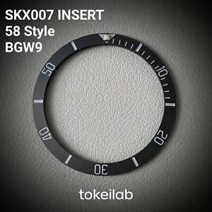 Inserto de bisel negro SKX007 cerámica (estilo 58) inclinado BGW9 PIP / mate - Imagen 1 de 1