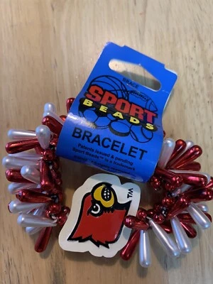 Louisville Cardinals Team Spirit Color Basketball Football Wrist Bracelet - Image 1 of 2