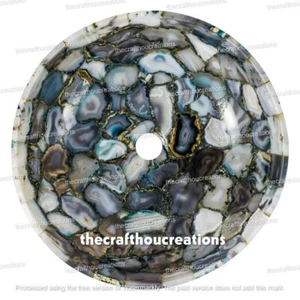 "Natural Wild Agate Bathroom Sink – Vanity Countertop Agate Sink for Kitchen" - Picture 1 of 5