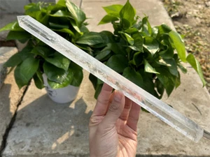 300g Clear Quartz Obelisk Natural Reiki Crystal Wand Tower Point Crystal Gift - Picture 1 of 19