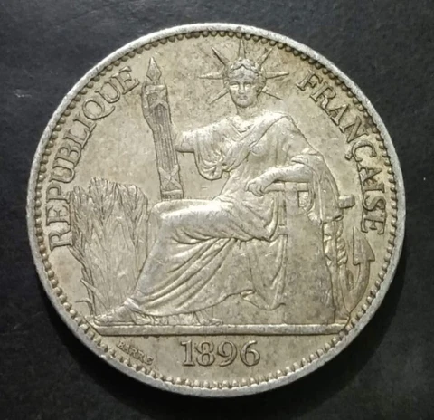 1896 French Indo China 50 Cent High grade Cover