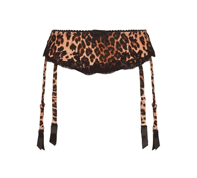 Tirantes de seda Agent Provocateur Molly Leopard AP1 extra pequeños nuevos con etiquetas $210 Foto 1 de 4