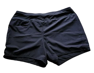 Jockey Pull On Athletic Shorts Women's XL Black Stretch Small Zip Pocket - Picture 1 of 13