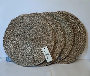 Bee & Willow Set of 4 Seagrass Placemats 15” Round New With Tags - Picture 1 of 4
