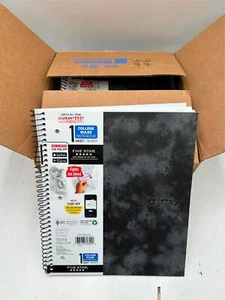 12) FIVE STAR NOTEBOOKS---100 SHEET---COLLEGE RULED---1 SUBJECT--BLACK - Picture 1 of 2