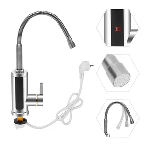 Elektrohahn Sofortheizung LED Durchlauferhitzer Warmer Wasserhahn K��che 3000W - Bild 1 von 17
