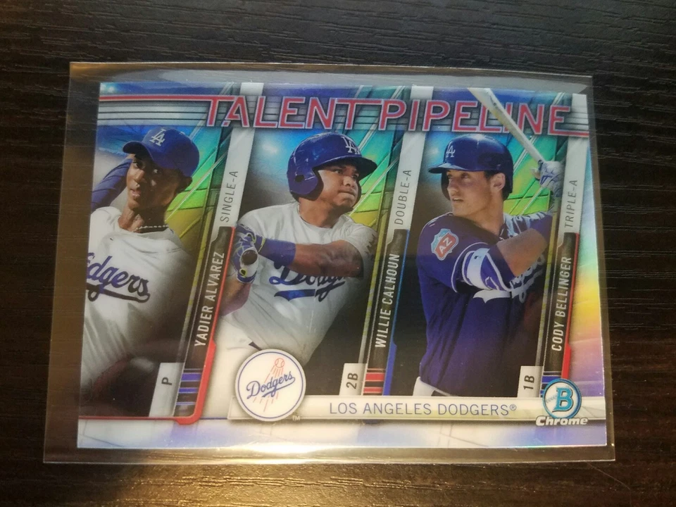 2017 Bowman Chrome  Talent Pipeline Ref #LAD Alvarez/Calhoun/Bellinger - Image 1 of 1
