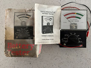 Vintage Radio Shack Micronta Battery Tester 22-031 w/ Box & Manual - Works Fine