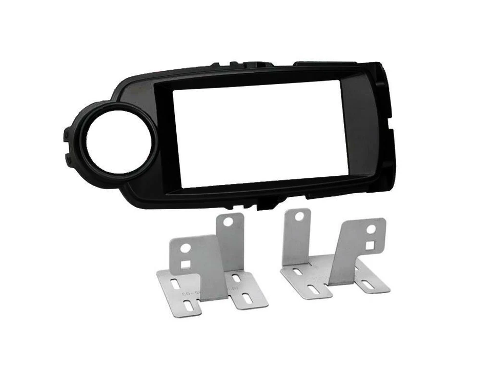 CD RADIO STEREO DOUBLE DIN FACIA FASCIA BLACK CT23TY57 FOR TOYOTA YARIS 2011 ON - image 1 of 1