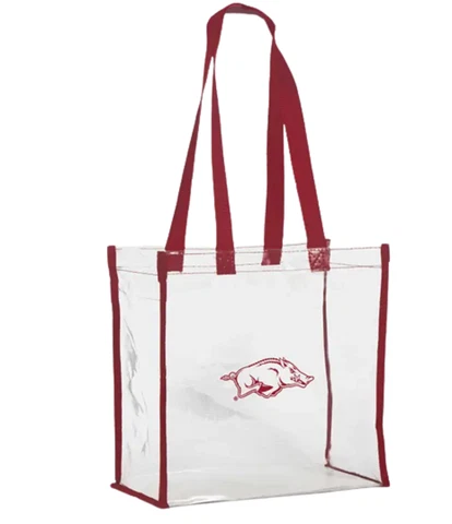 Arkansas Razorbacks Clear Regulation Sized Stadium Tote Cover