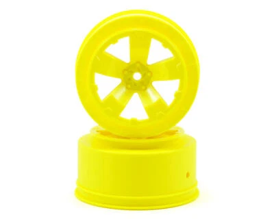 Avid RC Sabertooth Short Course Wheels w/3mm Offset (Yellow) (2) (SC5M) - Image 1 of 2