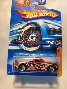 CHEVY 1500 Red 2006 Hot Wheels #117 Track Aces Mattel A6 - Picture 1 of 7