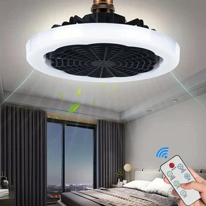 Ventilatore a Soffitto con Luce e Telecomando Regolabile attacco E27 Vari Colori - Foto 1 di 94