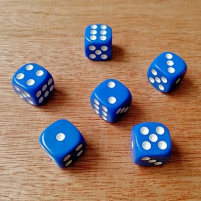 10 Piezas Alta Calidad 16mm Multicolor Seis Caras Punto D6 Juegos Dados Foto 1 de 4