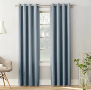 54"x63" VintageBlue Blackout Grommet Curtain Panel, Sun Zero - Picture 1 of 6