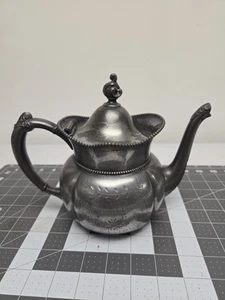 Old SILVER QUADRUPLE 600 teapot. Superior Silver Co - Read - Picture 1 of 12