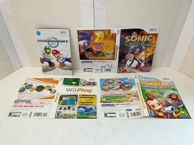 *Artwork/Manual Only* Nintendo Wii Mario Kart/Play/Sonic and the Secret Ring OEM - Image 1 of 4