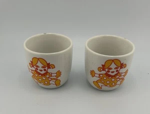2 Vintage Children’s Eggcups Ragdoll Egg Cups X 2 Ceramic - Picture 1 of 3