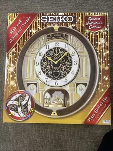 Seiko Melodies in Motion Musical Clock 40 Melodies Crystals New! - Picture 1 of 9