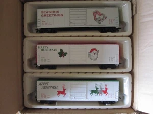 3 VINTAGE LIFELIKE HO GUAGE CHRISTMAS REINDEER SANTA BOXCAR NEW IN BOX FREE SHIP - Picture 1 of 4
