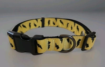 Top Paw Yellow Lightning Bolt Collar Sz Large 1"Wide Adjustable NWOT - Image 1 of 4