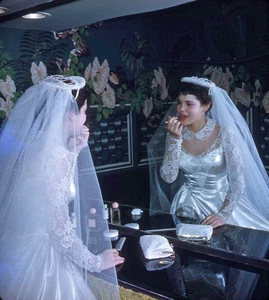 Espejo lápiz labial vintage estéreo realista foto diapositiva 3D BODA novia aplica - Imagen 1 de 2
