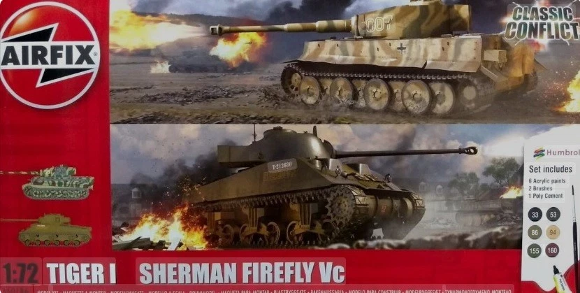 Airfix - 1/72 Classic Conflict Tiger 1 VS Sherman Firefly