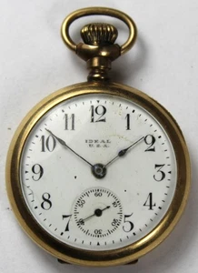 1919 New York Standard Ideal 301 0s 7j Gold Filled Pocket Watch - Parts/Repair - Picture 1 of 5