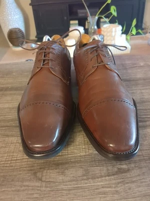 Hombre John W. Nordstrom Todo Cuero Talla 9.5 Marrón Excelente Estado Foto 1 de 4