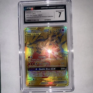 Cgc 7 Reshiram & Charizard GX 220/173 Tag Team GX Tag All Stars 2019 japonés - Imagen 1 de 2