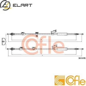 CABLE PARKING BRAKE 10.5378 FOR FORD C-MAX/II/GRAND PNDA/PNDD/IQDA/IQDB 1.6L - Picture 1 of 7