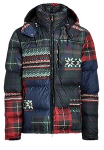 NWT POLO RALPH LAUREN Performance Men’s Gorham Patchwork Down Jacket With Hood M - Picture 1 of 9