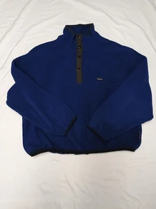 Men's Woolrich Blue 1/4 Snap Up Stretch Fleece Lined Fleece Sweatshirt TgSz XL - Picture 1 of 12
